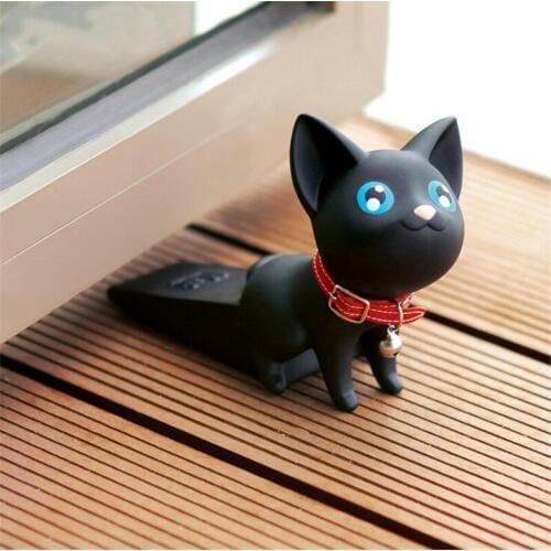 Creative Cartoon Cute Door Stops Kitten Cat Dog Silicone Door Stopper Holder Safety Toys For Children Baby Home Furniture