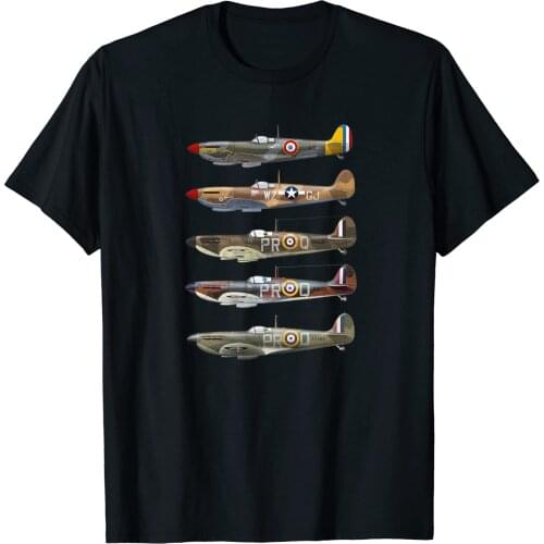 Spitfire is a British WW2 fighter aircraft Men T-Shirt Short Casual 100% COTTON O-Neck men clothing
