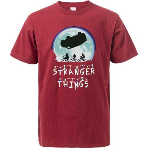 TV Show Stranger Things Print T-shirt Mens Fashion Casual Funny Short Sleeve Fitness 2019 Summer Loose Fit Hip Hop Streetwear