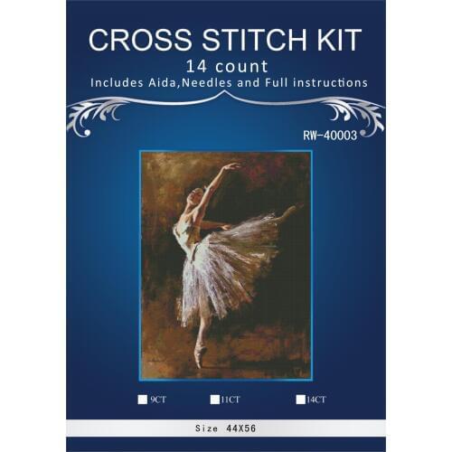 44*59-Needlework Crafts Full Embroidery DIY Higher Quality Counted Cross Stitch Kit 14 ct Oil painting Ballerina Dancer