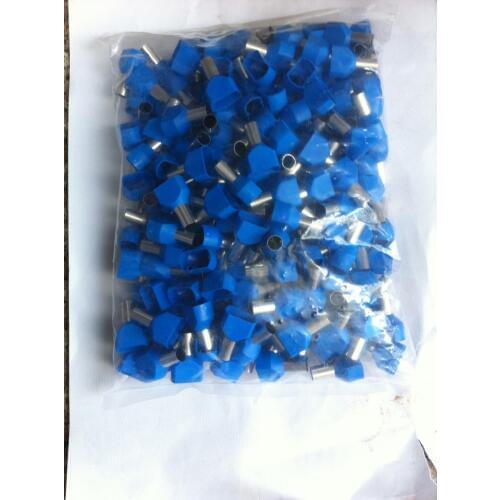 TE16-14 2 X 6 AWG Dual Entry Wire Bootlace Ferrules For 2 X 16.0mm2, 14.0mm Pin Length