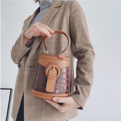 2021 New Design Leather Large Capacity Bucket Bag Fashion Crossbody Bag Multifunctional Tote Handbag For Women