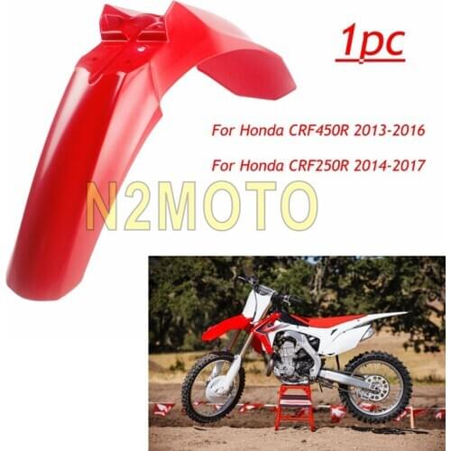 Dirt Bike Front Fender Mudguard Enduro Mud Guard For Honda CRF450R CRF250R 2013-2017 Front Fender Shield Guard Mud Protector Red