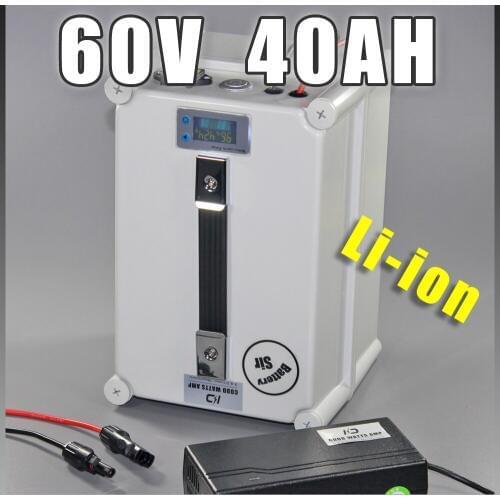 60V 40AH Portable lithium ion battery Multi-function 60V battery waterproof plug