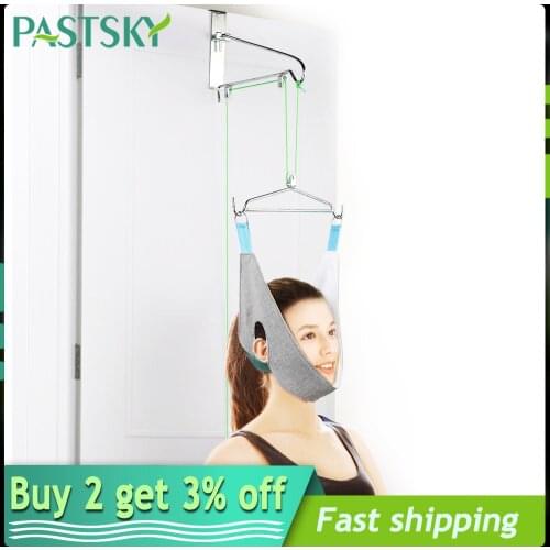 Hanging Neck Traction Kit Adjustable Cervical Traction Device Chiropractic Correction Neck Stretcher Pain Relief Head Massager