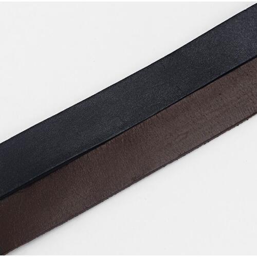 1meter Genuine Leather Cord Black And Dark Brown Color Flat Leather Cord for Braclet Necklace Making Jewelry Accessories 20*2mm