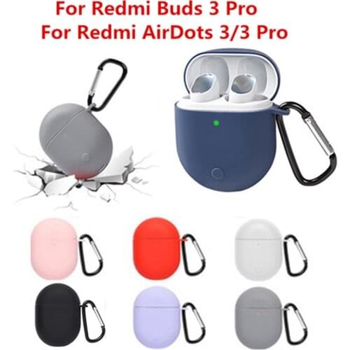 Silicone Protective Case For Xiaomi Redmi Buds 3 Pro Shockproof Soft Anti-Fall Earphone Case for Redmi AirDots 3 3 Pro Cover