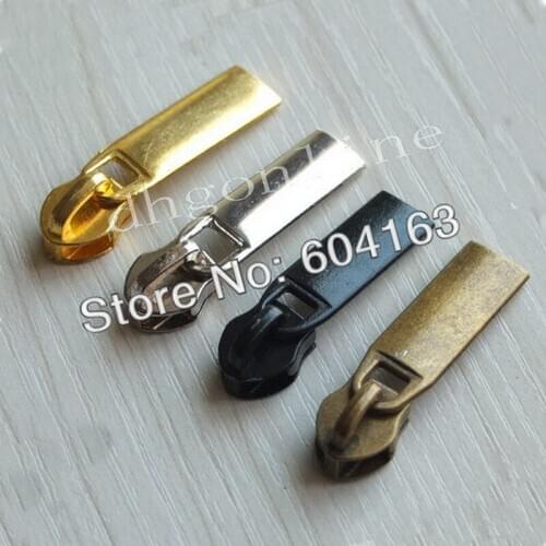 20 Pcs Zipper Puller Slider Pull #3 Molded For Repair Replace Kit Stop ZP29 Nickle Bronze Gold Nickle-Black Choice