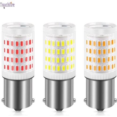 100Pcs 1156 BA15S Led 1157 BAY15D P21/5W P21W Led Bulb R5W R10W 80SMD Car Turn Signal Lights DRL Brake Reverse Lamp 12-24V White