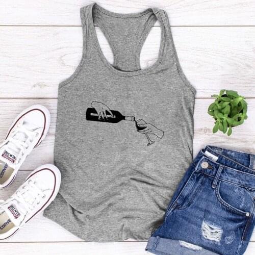 Wine Please Tanks Funny Wine Lover Gift Tops Trendy Summer Sleeveless Day Drinking Tops Clothing