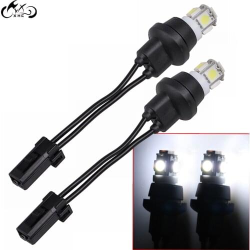 1Pair Motorcycle Fender White LED Tip Light Stripes For Harley FLH FLT FLHS FLHR 1980-2013 FLSTC 1986-2008 FLSTN 1993-1996