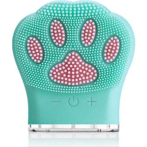 1PC Cat Claw Shape Silicone Facial Cleansing Brush Cleaning Shrinking Pores Face Washing Brush Facial Massager Tool