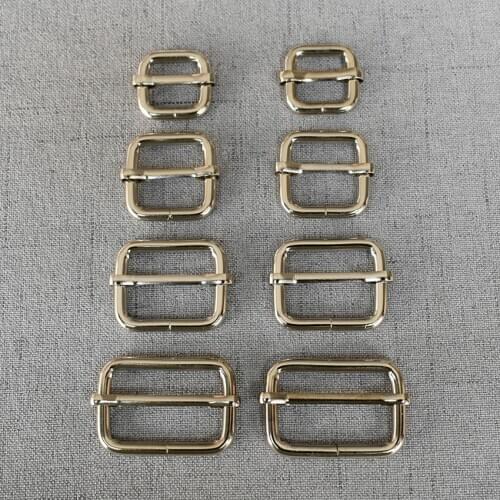 10 pcs/pack 15mm 20mm 25mm 32mm Silver Webbing Metal Straps Belt Loop Buckle Slider Adjuster Bag Handbag Dog Pet Collar Clasp