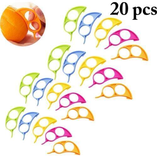 20PCS Multi-Function Portable Peeling Tools Practical Orange Peeler Pomegranate Orange Peeler Kitchen Tools Random Color