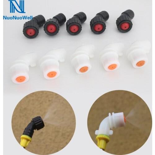 NuoNuoWell 5 Black+ 5 White Plastic Nozzles Agriculture Pesticide Mist Spray Nozzle Single Hole Outlet Garden Electric Sprayer