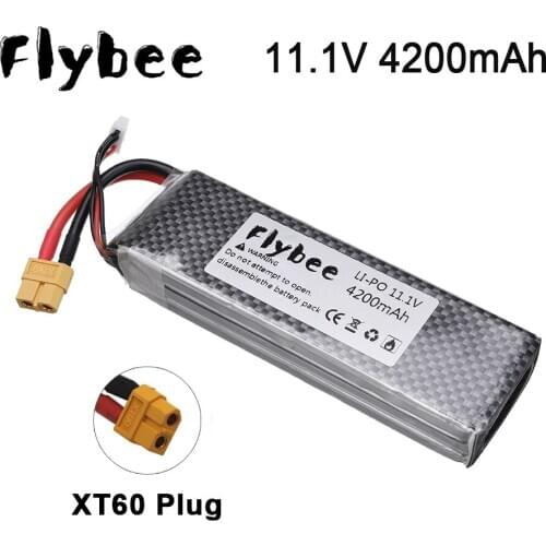 3S Lipo Power Bettary 11.1V 4200mAh 30C For Helicopters Four Axis Airplanes Cars Boats Parts XT60 Plug Lipo Bettary