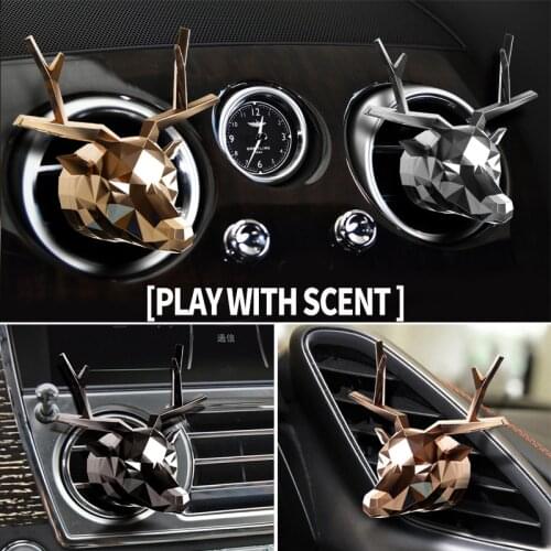 Elk head car air freshener perfume air conditioner outlet Perfume clip perfume bulldog in auto air freshener