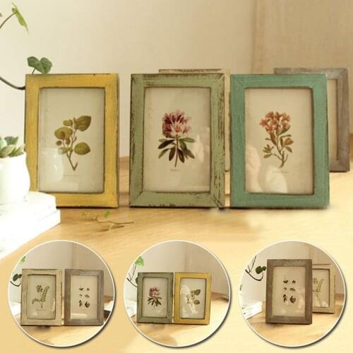 Japanese Style Retro 4R Decorative Photo Frame 6 Inch Wooden Photo Frame Home Decoration Ornaments Cedar Material Photo Frame