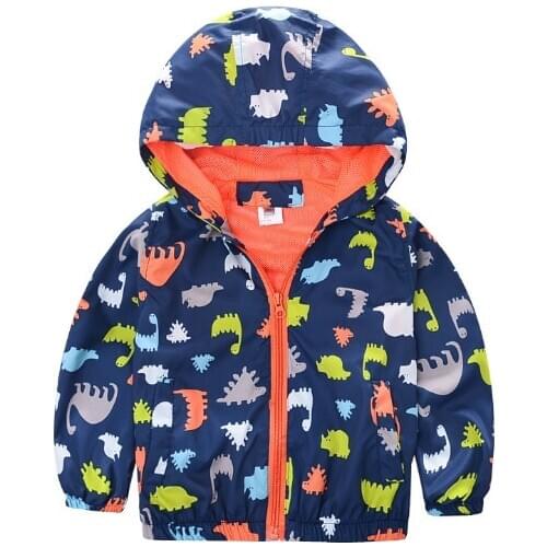 Childrens windbreaker girls graffiti jacket in the childrens spring and summer hooded jacket Jackets