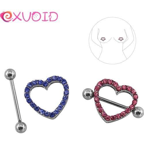 EXVOID Diamond Nipple Clip SM Bondage Breast Clamp Massage Piercing Nipple Ring Jewelry Stainless Steel Sex Toy For Couples