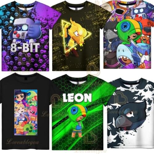Game Stars Tshirt Kids Leon Crow Spike 3D Print Casual T Shirt Clothes Boy Girl Women Men Tops Tees Costume Clothing T-Shirt
