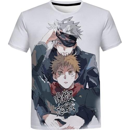 2021 Hot Anime Jujutsu Kaisen 3D Print T Shirt Boys Girls Summer Fashion Casual T-shirt Men Women Harajuku Streetwear Tee Top