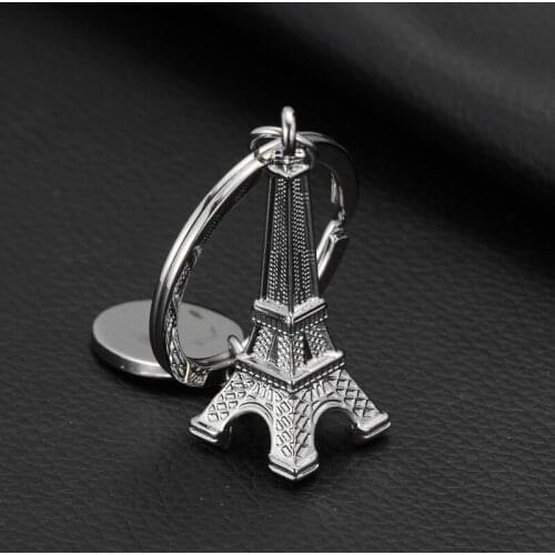 Exquisite 3D Simulation Paris Eiffel Tower Keychain For Lovers Zinc Alloy Keyring For Women Men Travel Small Gifts