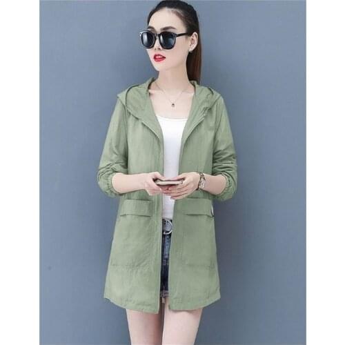 Cardigan Sunscreen Clothes Women 2021 Summer New Short Korean Style Breathable Loose Thin Hooded Jacket Casual