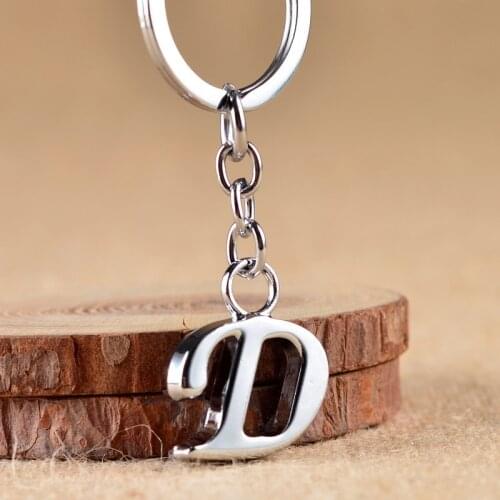 A - Z Letter Keychains Charm Name DIY Metal Key Chain For Women Men Simple Car Key Ring Fashion Home Key Chain Accesorios Mujer