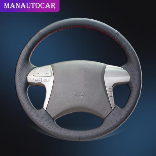 Car Braid On The Steering Wheel Cover for Toyota Highlander 2009-2014 Camry 2007-2011 Car-styling Auto Steering Wheel Covers