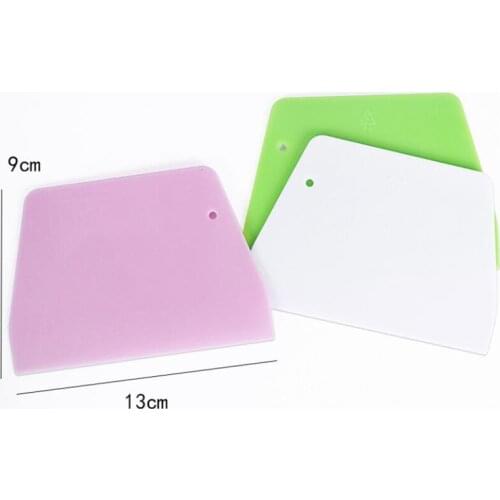 3 Pcs Plastic Spatula White Baking Pastry Tools Dough Scraper Cutters Spatula for Cake Dough Knife Cake Tool