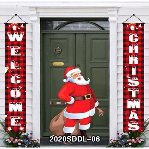 32*180cm Christmas Door MERRY Or Christmas Banner Creative Christmas Couplet For Festival Doorway Christmas Decoration Banner