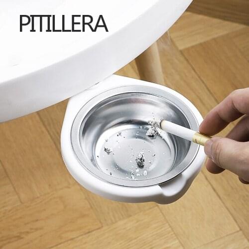 PITILLERA Hidden Ashtray Under The Table Lid Cover Spin Box for Mahjong Table Recreation Center Kit Tool Bar Smoking Set