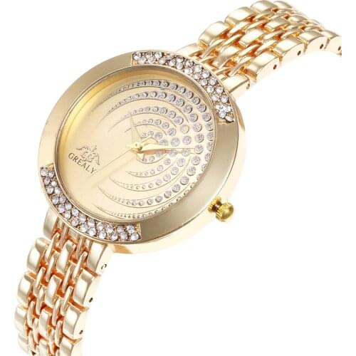 2020 New Watches For Women Luxury Brand Gold Crystal Geneva Casual Quartz Clock Ladies Wrist Watch Stainless Steel women