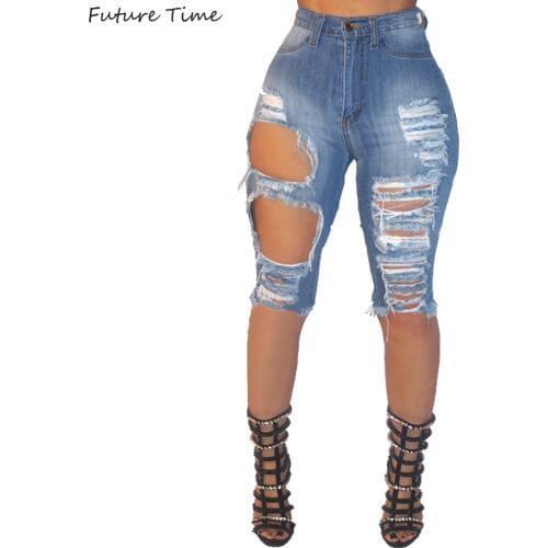 Jeans Shorts Women Ripped Hole Slim Skinny Sexy Bodycon 2020 Spring and Summer Fashion Trending Brand Clothing Pants C2131