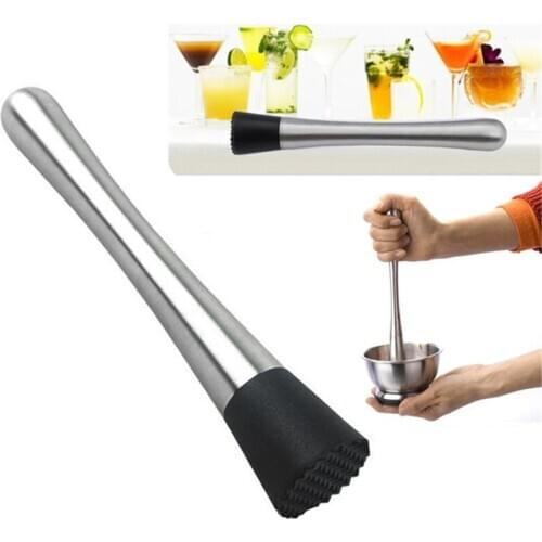 1 PC Cocktail Muddler Bar Mixer DIY Drink Fruit Muddler Crushed Ice Barware