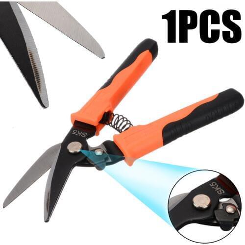 1pc 8'' Bend /Straight Tin Sheet Metal Snip Aviation Scissor Iron Plate Cut Shear Household Tool Industrial Hand Tool