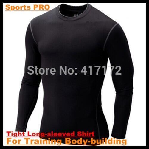 100pcs!High Flexibility Body Compression Base Layer PRO Body-building Tight Full Long-sleeved Shirt Bottoming Underwear