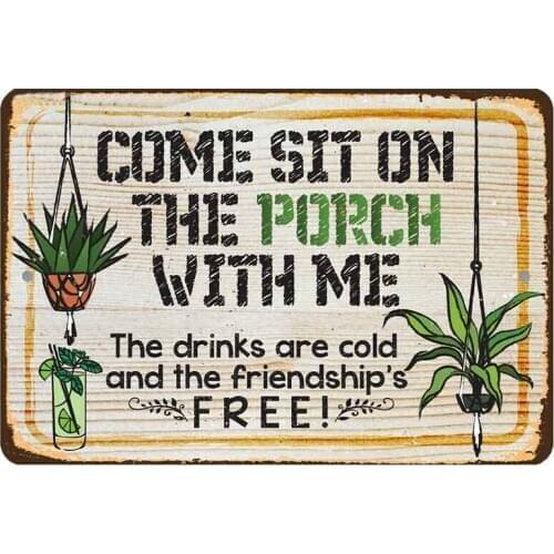 13cm x 8.8cm for Metal Sign - Come Sit on The Porch with Me Car Decal Bumper Window Stickers Fashion Car Stickers