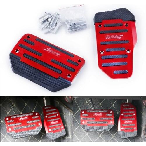 2PCS Universal Non-slip Anti-Slip Car Accelerator Brake Pedal Pad Covers Set Accessory Automatic Safety