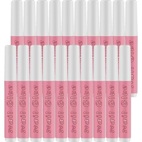 20PCS Nail Tip Glue Beauty Quick Drying False Adhesive Nail Glue Acrylic Make Up Decorations Nail Glue False Tip Nail Manicure