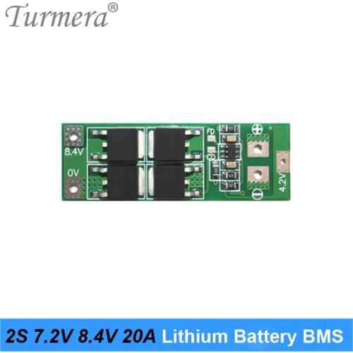 2S 20A BMS Protection Board 18650 21700 26650 Lithium Battery 7.2V 8.4V for Screwdriver Electric Tools and Headlamp Use Turmera