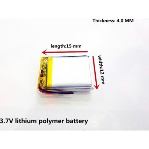 3.7V polymer lithium battery 401215 MP3 MP4 60MAH Bluetooth headset small toy sound