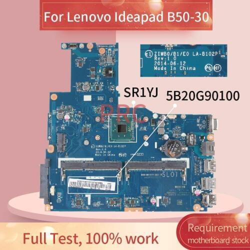 5B20G90100 For Lenovo Ideapad B50-30 Celeron N2840 Notebook Mainboard LA-B102P SR1YJ DDR3 Laptop Motherboard