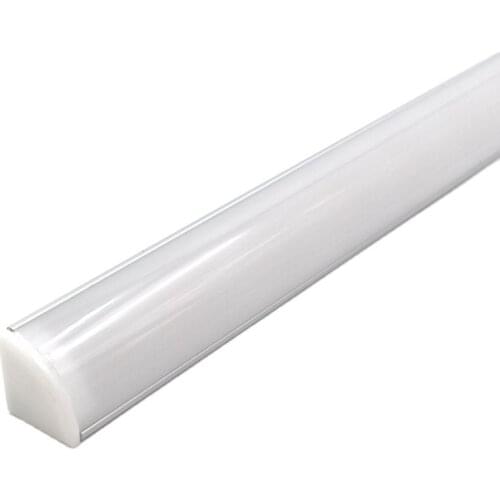 6pcs X 400mm length SMD2835 120led/m triangle milky white led aluminum profile strip light 4w cabinet light 12v LED liner light