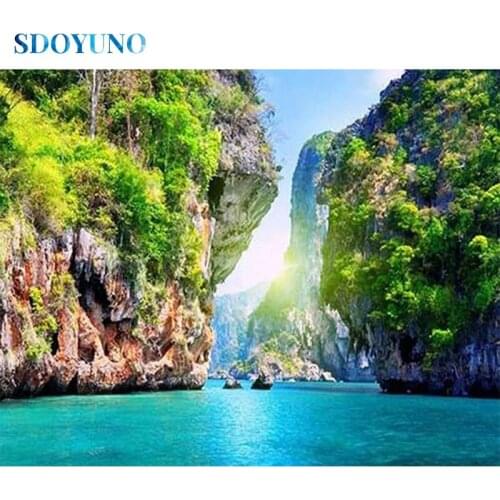 SDOYUNO 5D Diamond Painting Scenery Full Square/Round Diamond Embroidery Paintings Accessories Handmade Home Decor