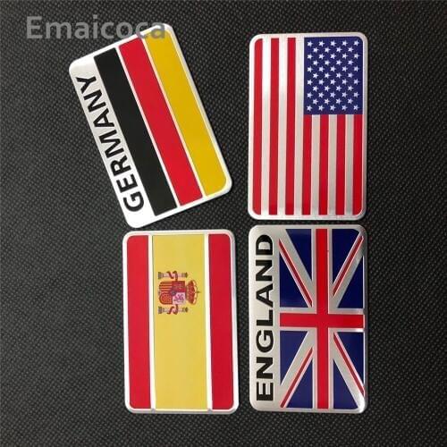 Emaicoca car-styling 3D Aluminum National Flag Case for Chevrolet Matiz Captiva Cruze TRAX Aveo Sonic Lova Sail EQUINOX