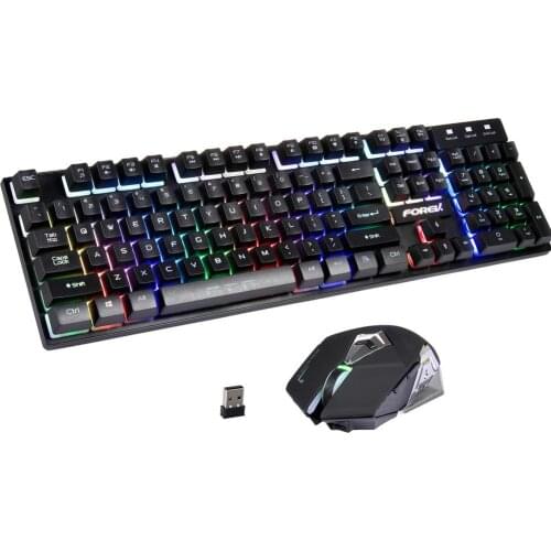 Wireless RGB Mechanical Gaming Keyboard And Mouse Protable Waterproof Keyboard Mouse For Laptop Notebook Desktop PC Computer