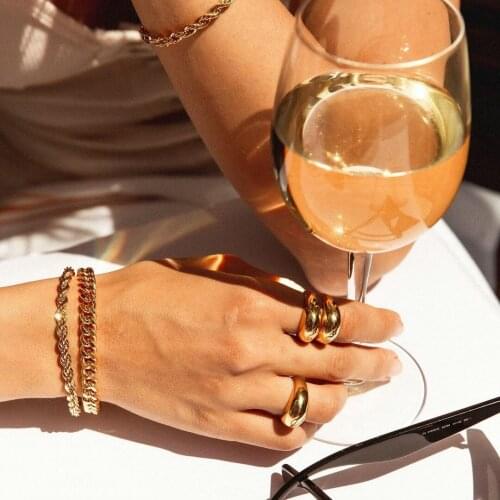 Charm Bracelet 3-12mm Miami Cuban Mens Bracelet Punk Jewelry 18K Gold Plated Stainless Steel Bracelet Ornament for Woman Gifts