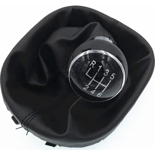High Quality 6 Speed Car Gear Shift Knob Lever Gaitor Boot Cover For VW Caddy 2 II MK2 Touran 2004-2009